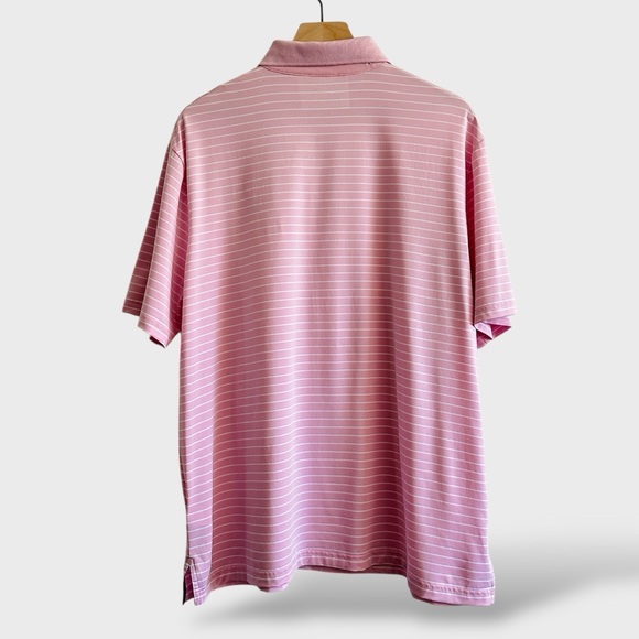Polo Ralph Lauren Performance Shirt Men’s XL Pink Stripe Short Sleeve Wicking - Picture 3 of 13